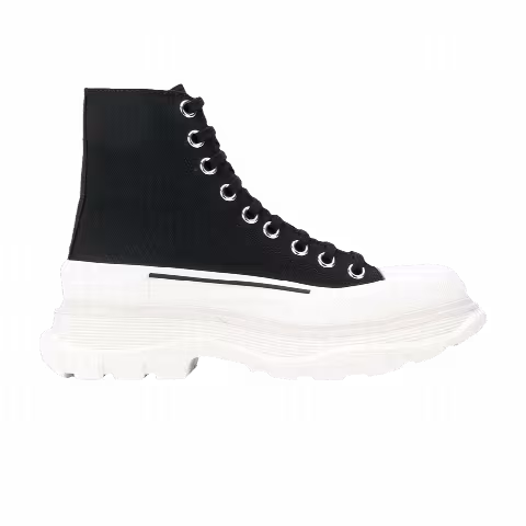Alexander McQueen Wmns Tread Slick Boots 'Black White'