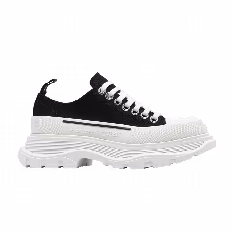 Alexander McQueen Wmns Tread Slick Lace Up 'Black White'