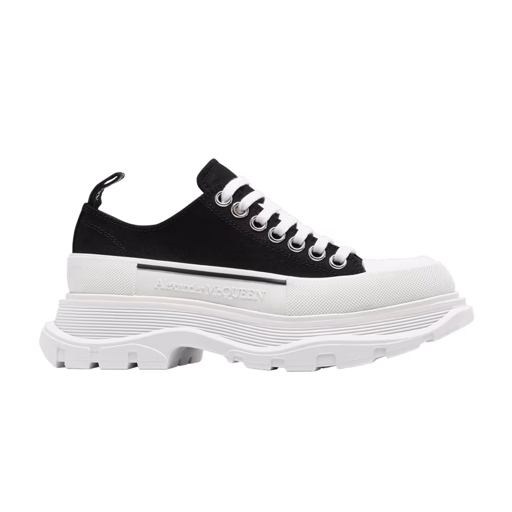 Alexander McQueen Women's Tread Slick Lace Up Black White