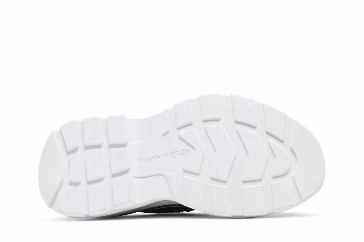 Alexander McQueen Women's Tread Slick Lace Up Black White, view 5