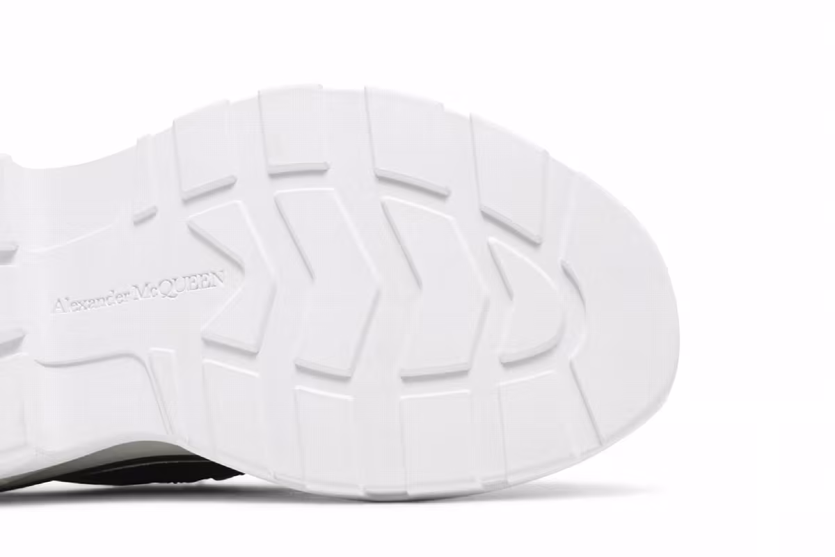 Alexander McQueen Women's Tread Slick Lace Up Black White, view 6