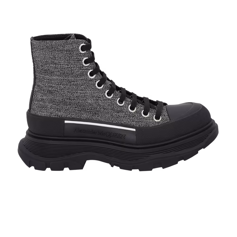 Alexander McQueen Women's Tread Slick Boot Silver Black