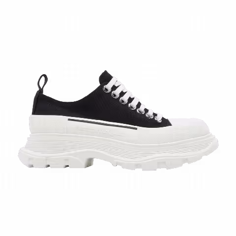 Alexander McQueen Wmns Tread Slick Lace Up 'Black White'