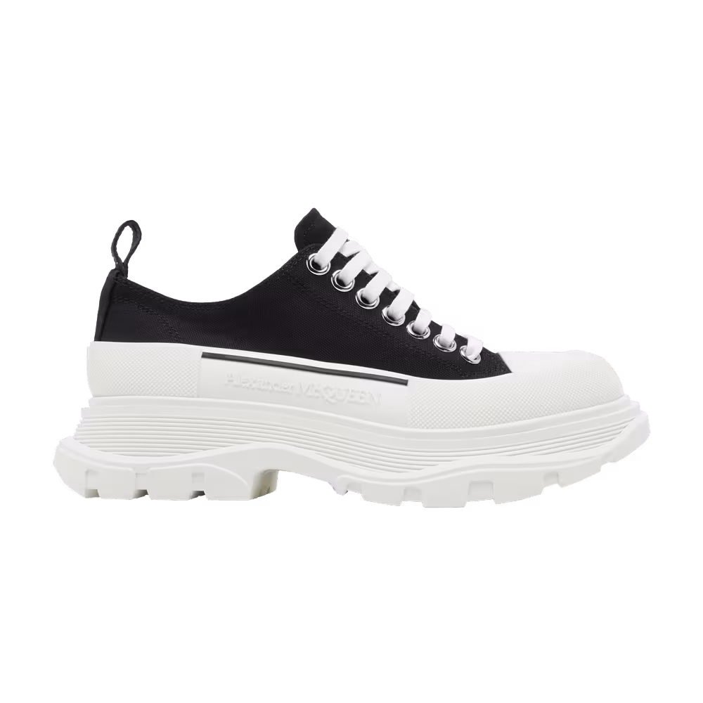 Alexander McQueen Women's Tread Slick Lace Up Black White
