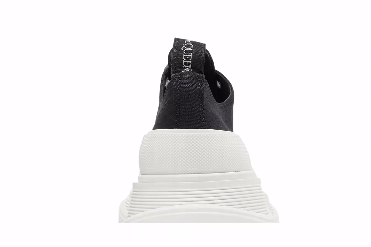 Alexander McQueen Women's Tread Slick Lace Up Black White, view 8