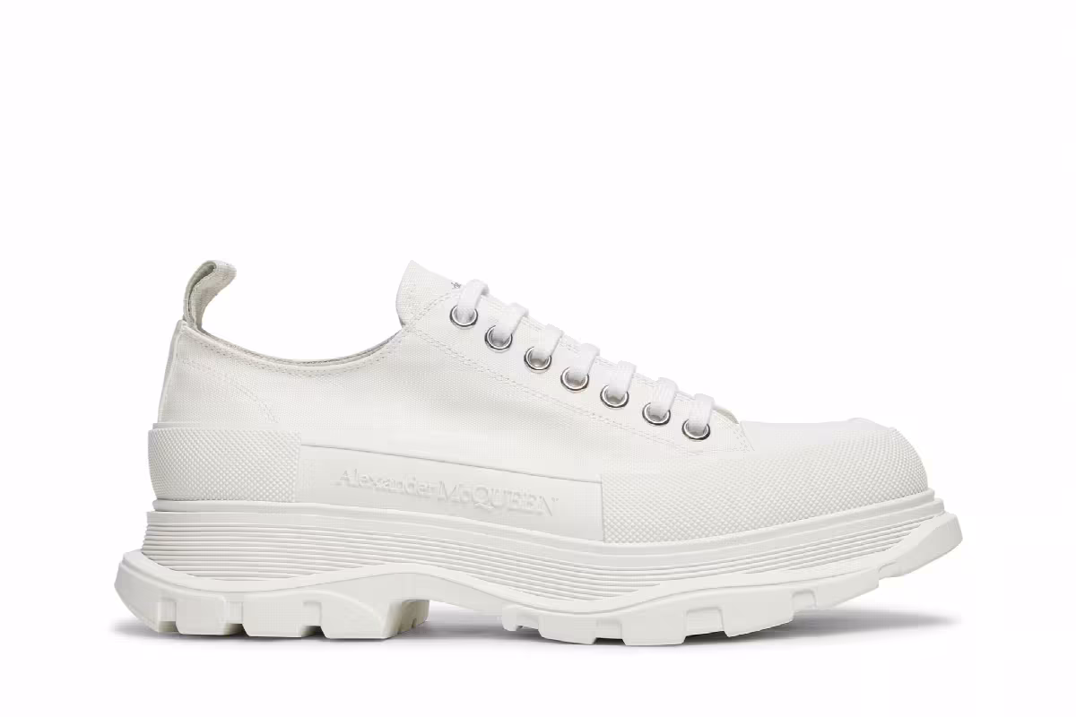 Alexander McQueen Tread Slick Lace Up White, view 2