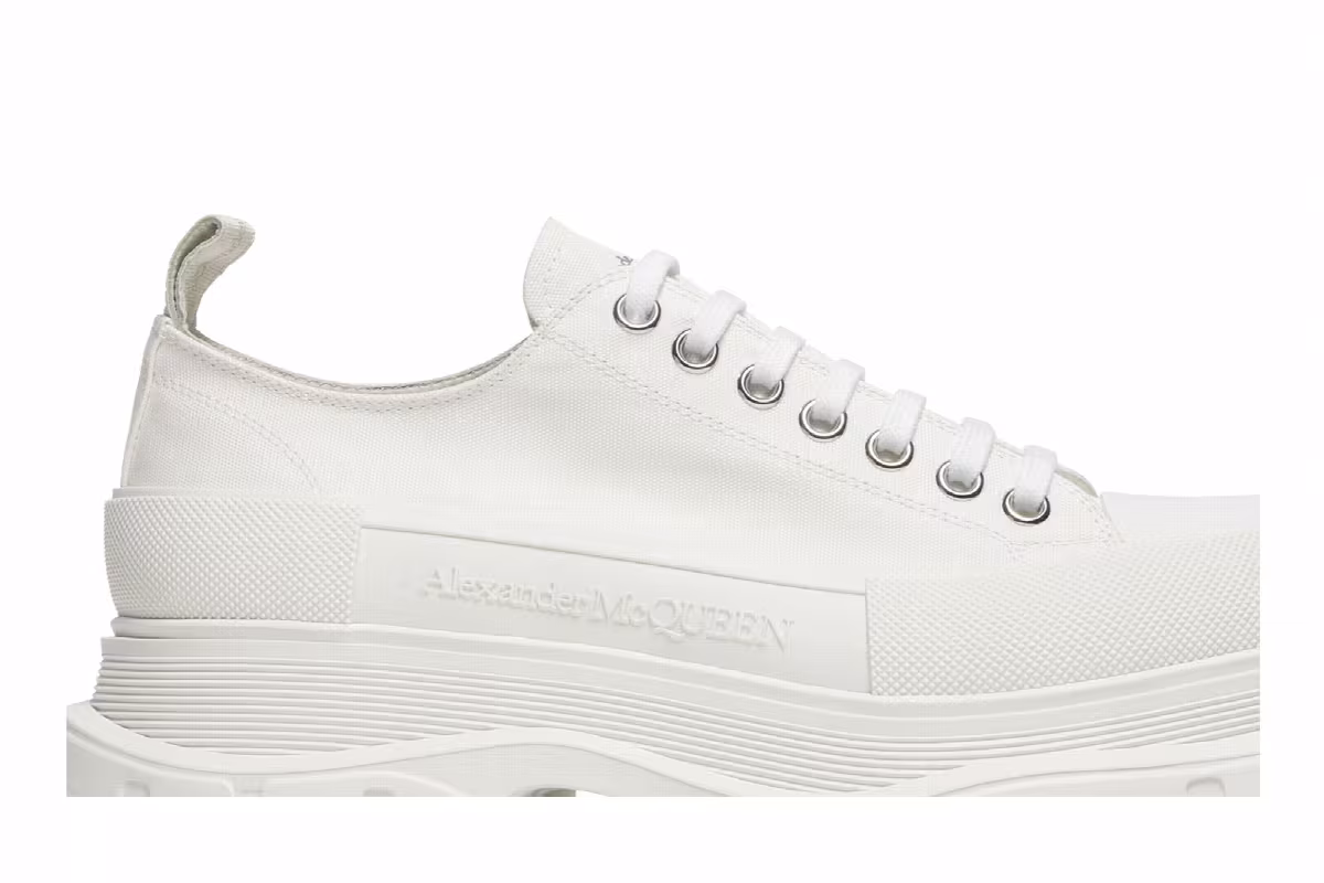 Alexander McQueen Tread Slick Lace Up White, view 3