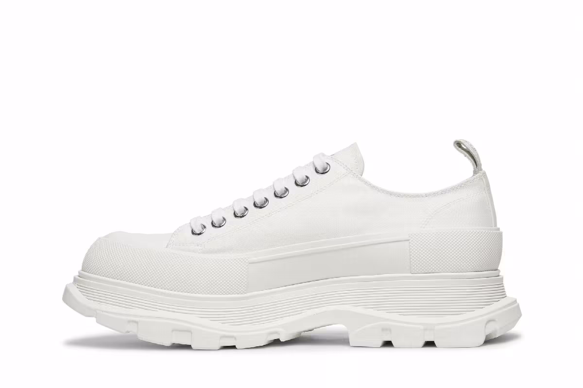 Alexander McQueen Tread Slick Lace Up White, view 4