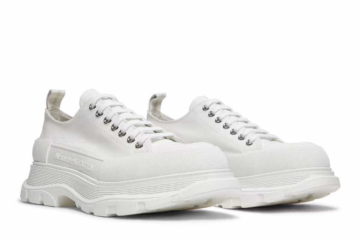 Alexander McQueen Tread Slick Lace Up White, view 9