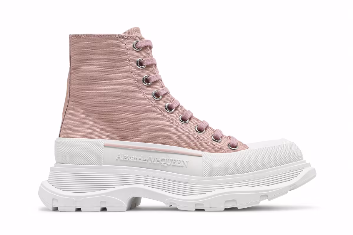 Alexander McQueen Women's Tread Slick Boots Magnolia, view 2