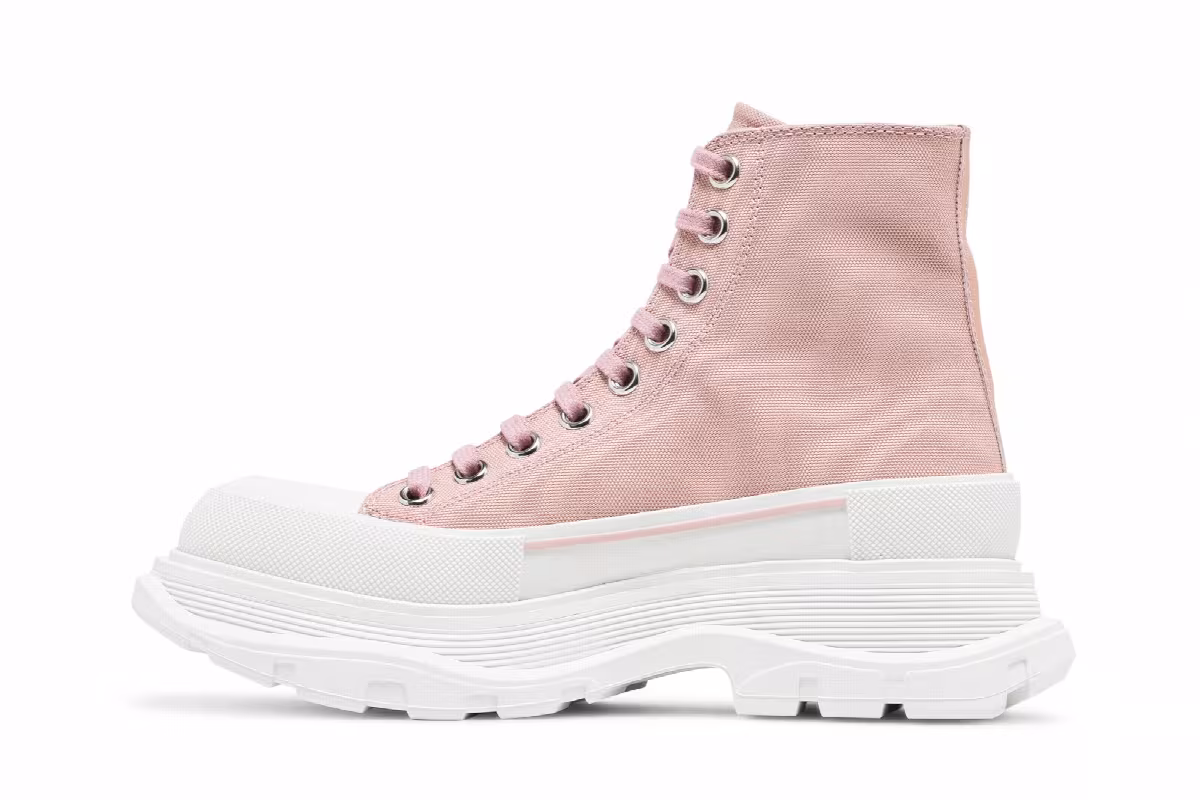 Alexander McQueen Women's Tread Slick Boots Magnolia, view 4