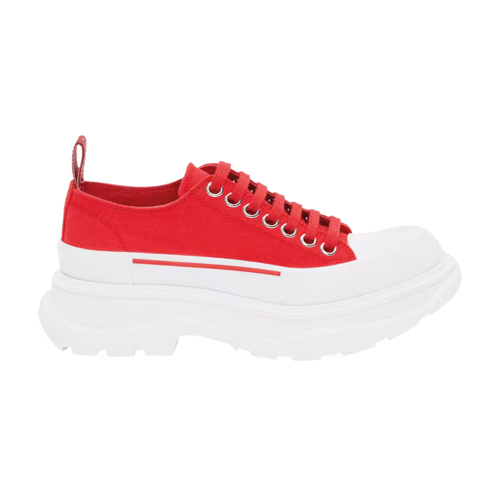 Alexander McQueen Tread Slick Lace Up Lust Red