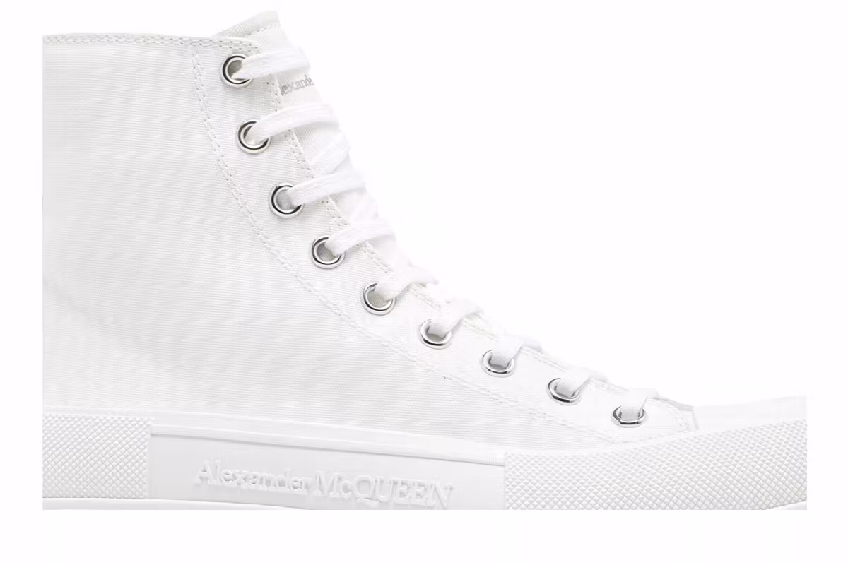 Alexander McQueen Tread Slick Boots White, view 3