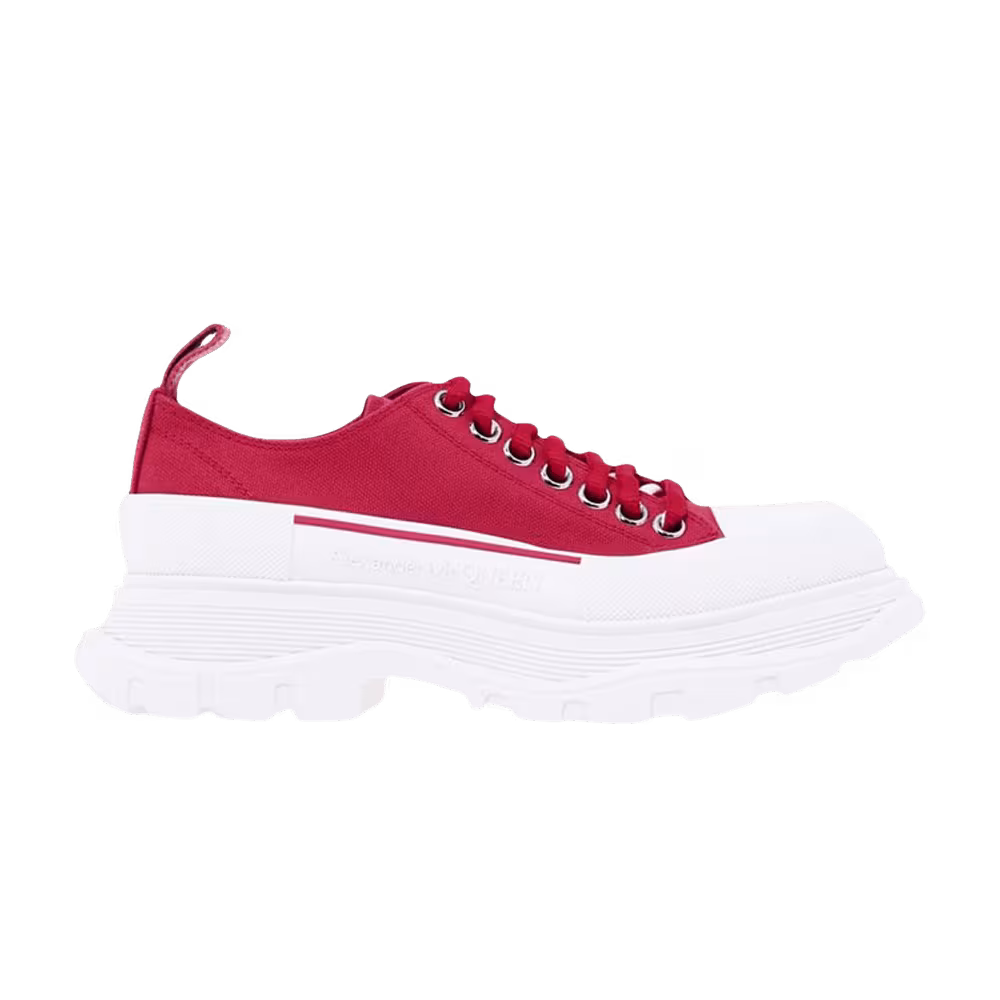 Alexander McQueen Women's Tread Slick Lace Up Red White