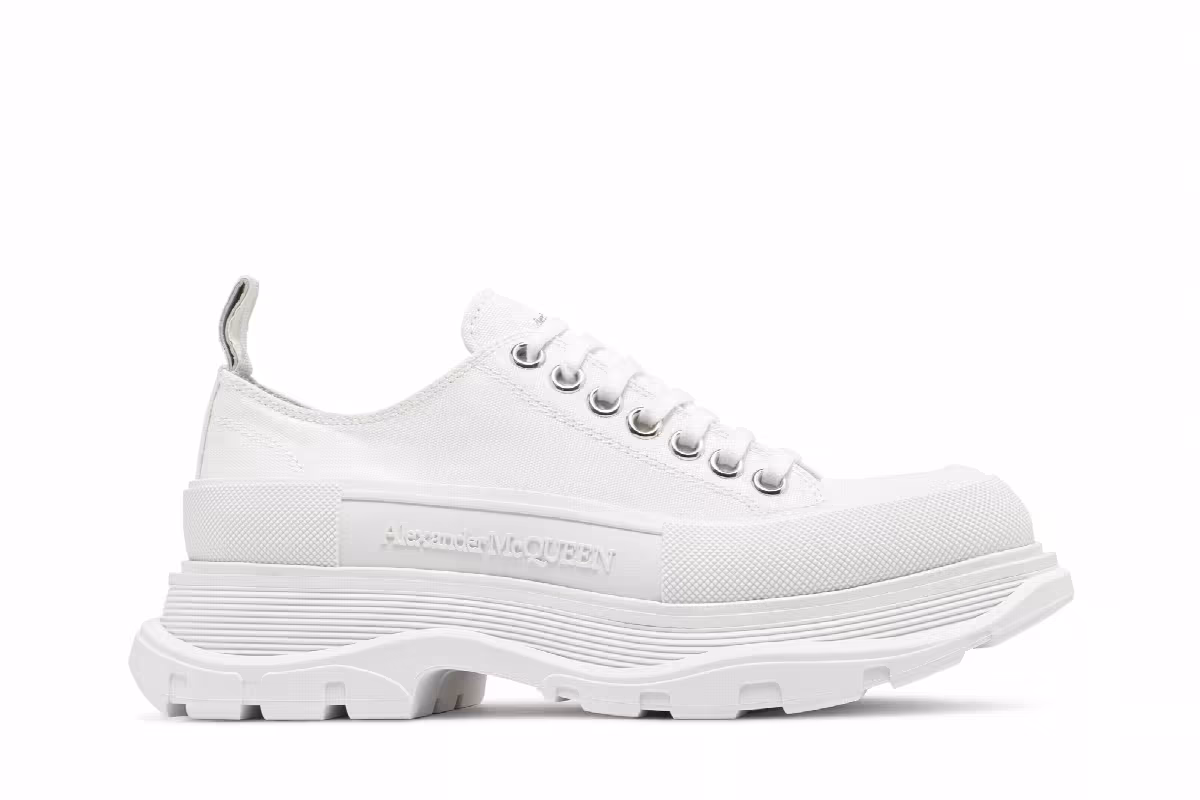 Alexander McQueen Women's Tread Slick Lace Up White, view 2