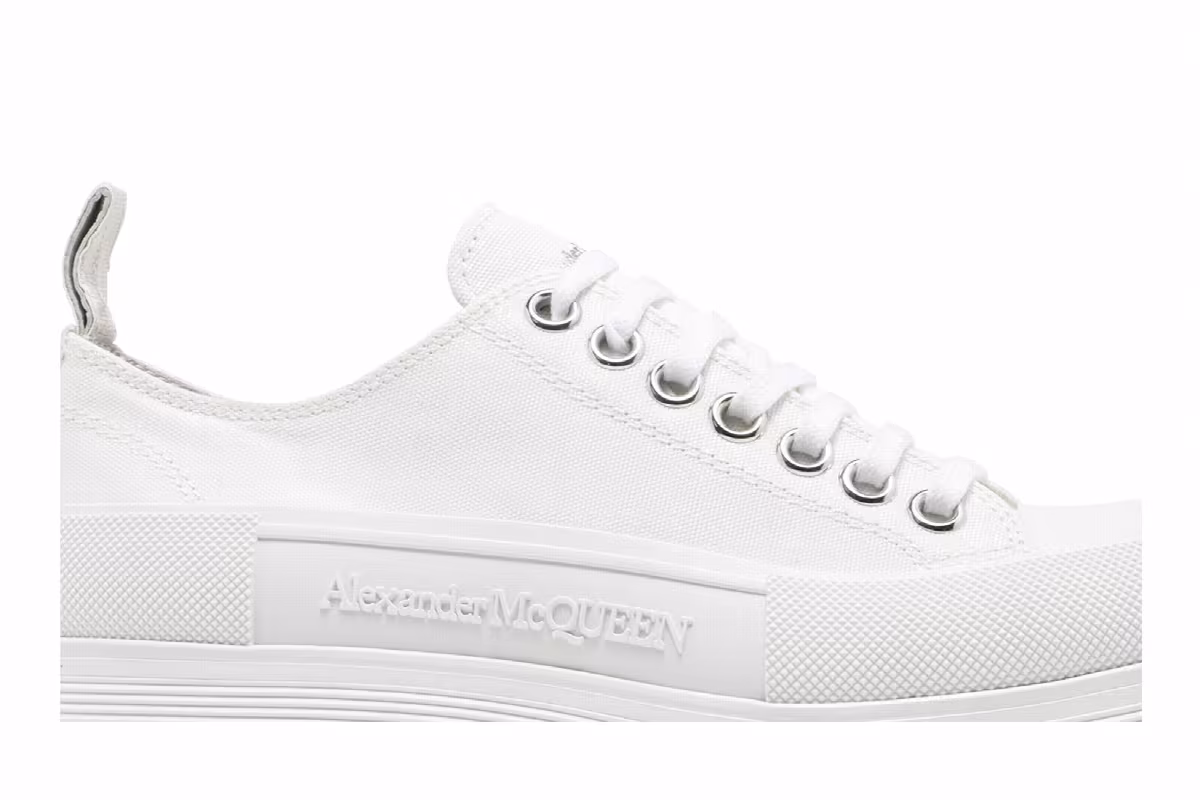 Alexander McQueen Women's Tread Slick Lace Up White, view 3