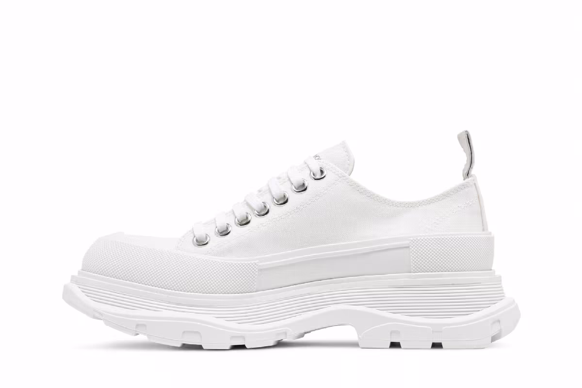 Alexander McQueen Women's Tread Slick Lace Up White, view 4