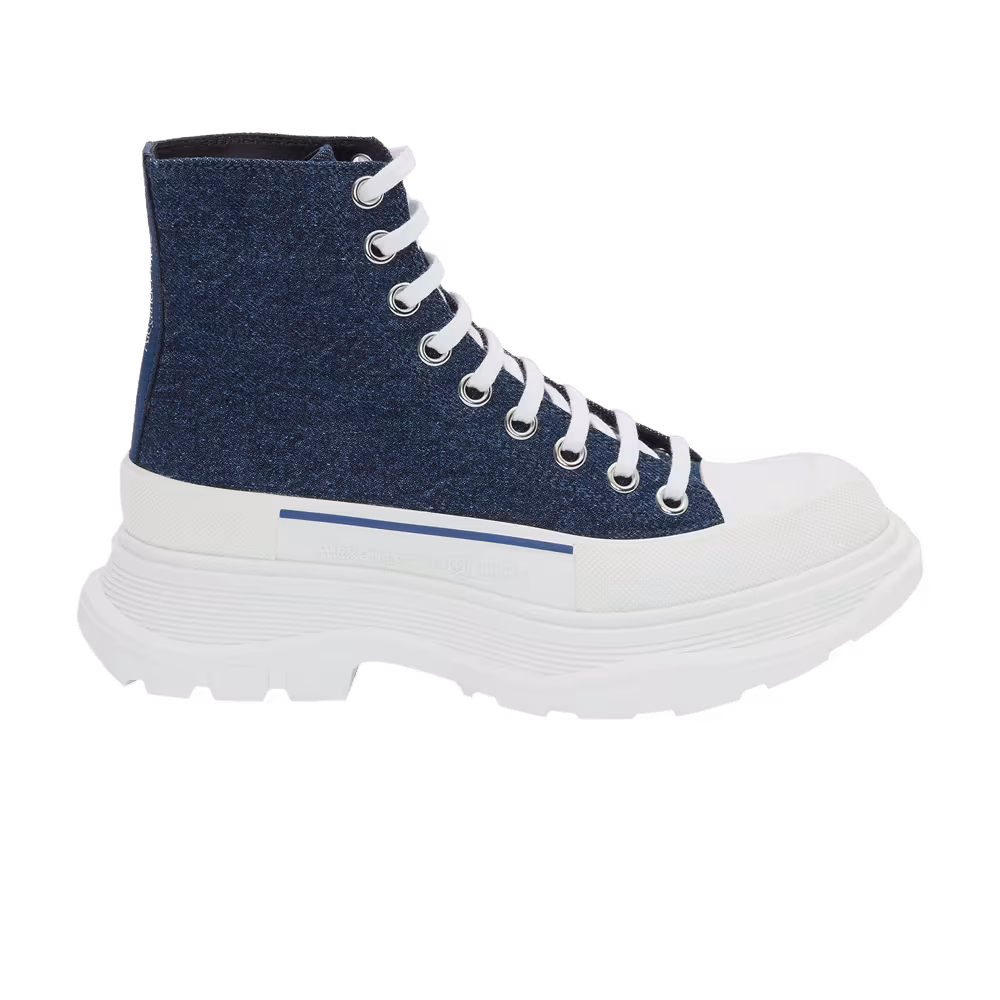 Alexander McQueen Tread Slick Boots Indigo