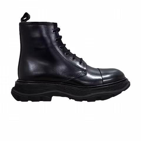 Alexander McQueen Tread Lace-Up Combat Boot 'Black'
