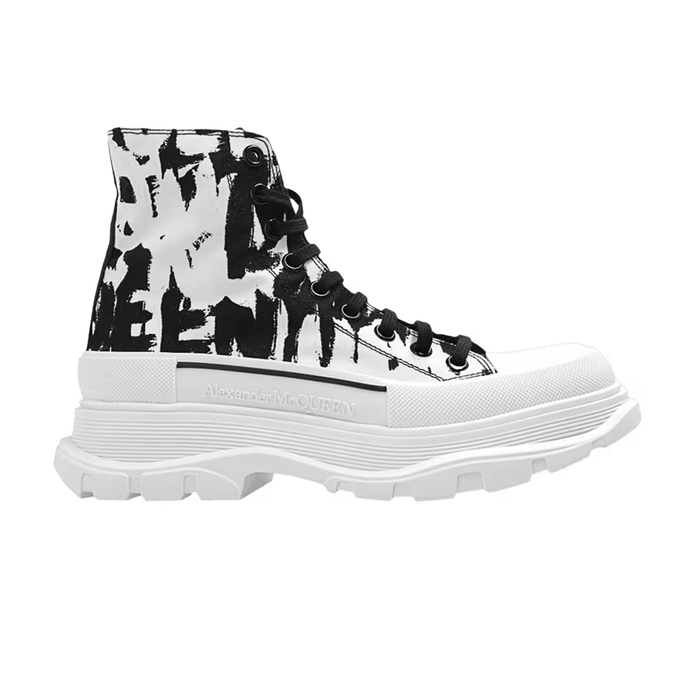 Alexander McQueen Women's Tread Slick Boot White Black