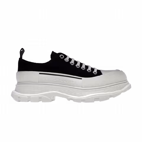Alexander Mcqueen Tread Slick Lace Up 'Black White'