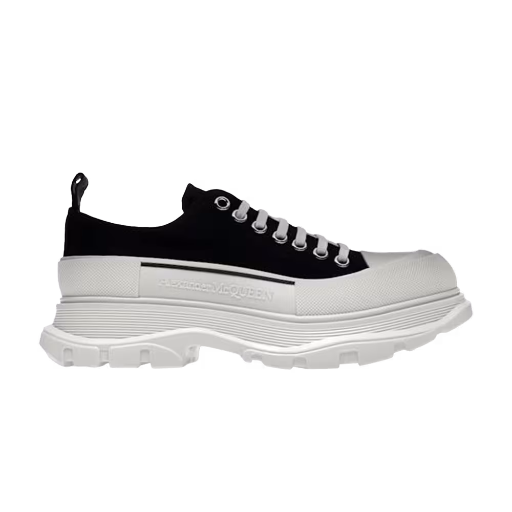 Alexander Mcqueen Tread Slick Lace Up Black White