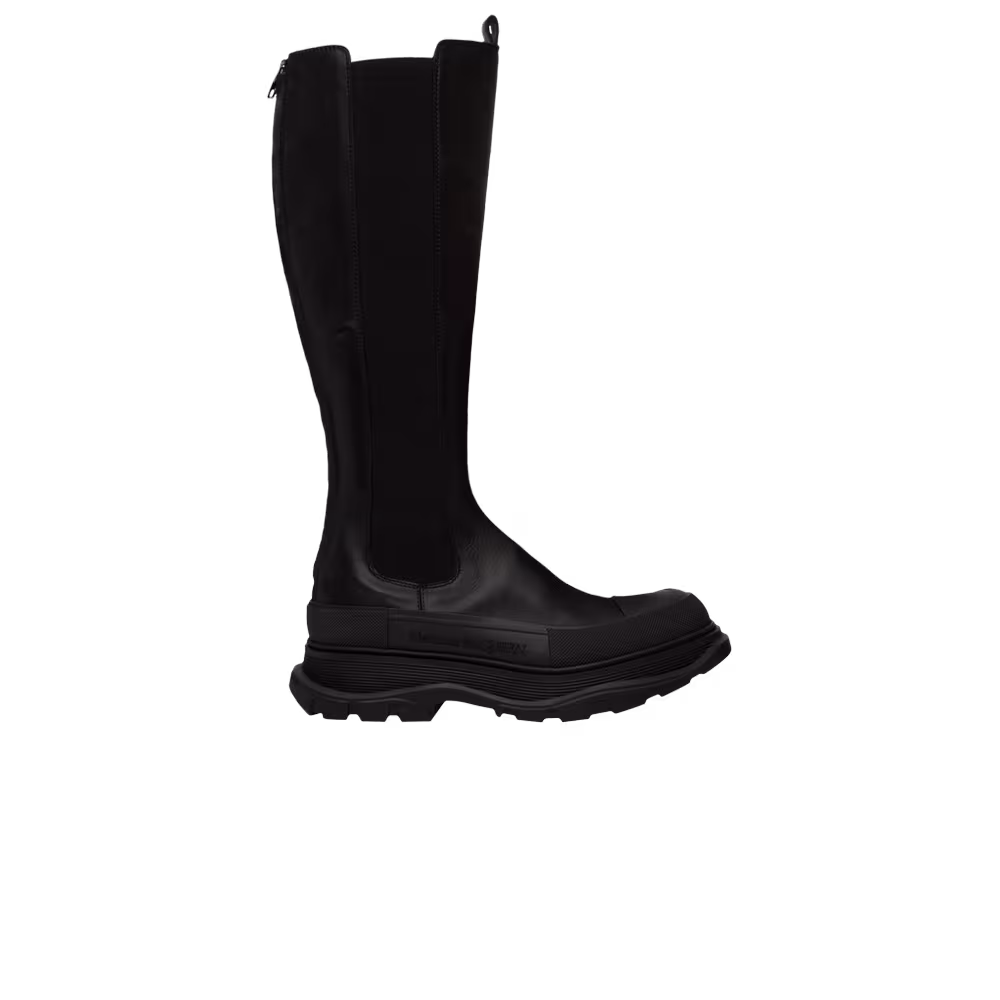 Alexander McQueen Women's Tread Slick Knee High Boot Black