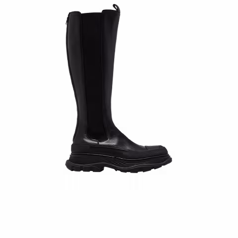 Alexander McQueen Wmns Tread Slick Knee High Boot 'Black'