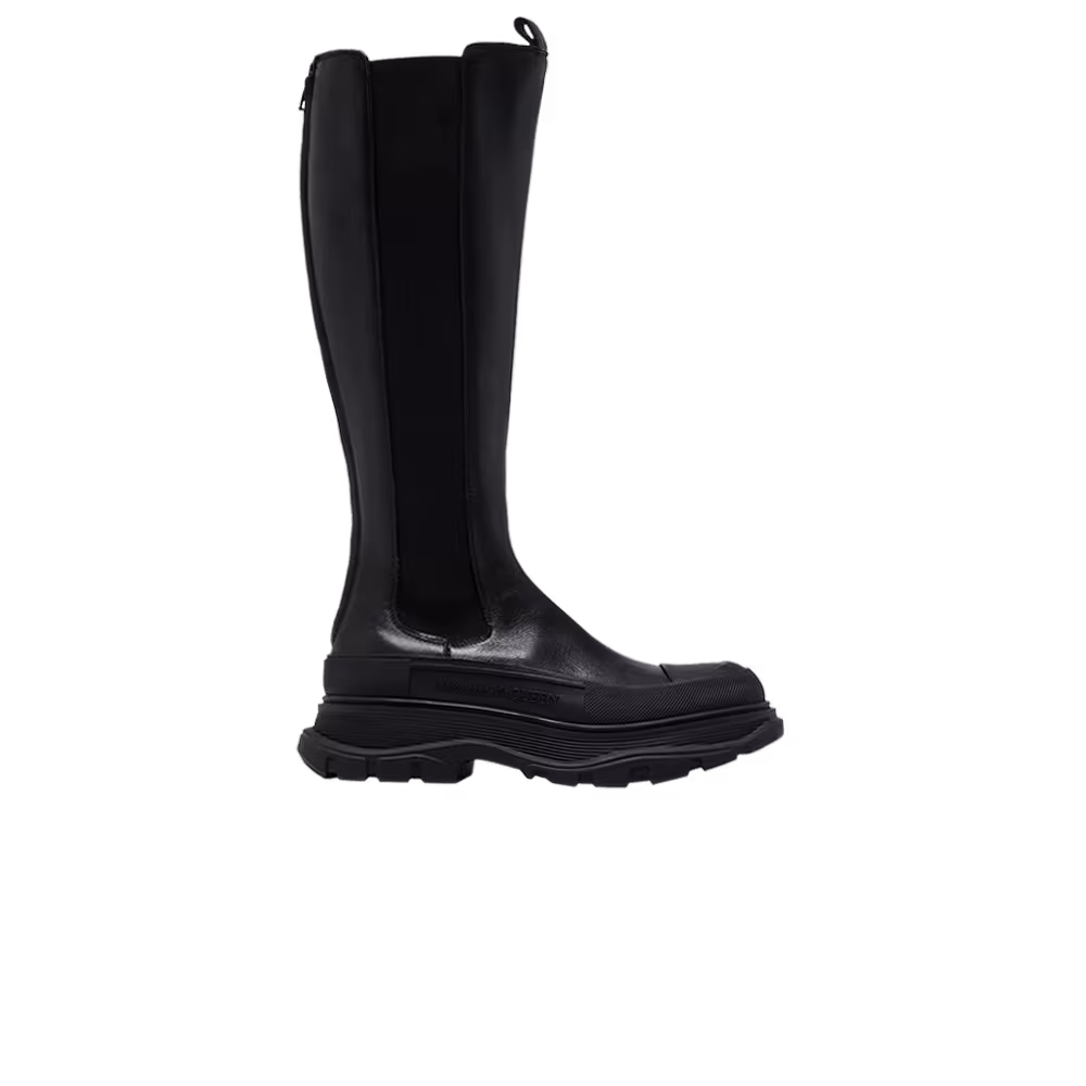 Alexander McQueen Women's Tread Slick Knee High Boot Black