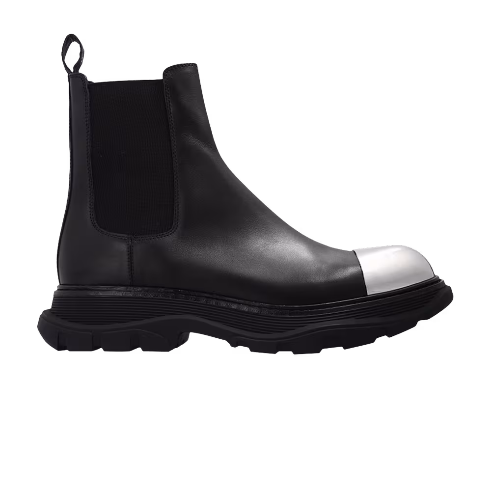 Alexander McQueen Tread Slick Boot Black Silver