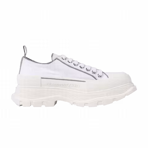 Alexander McQueen Tread Slick Lace Up 'White Silver'