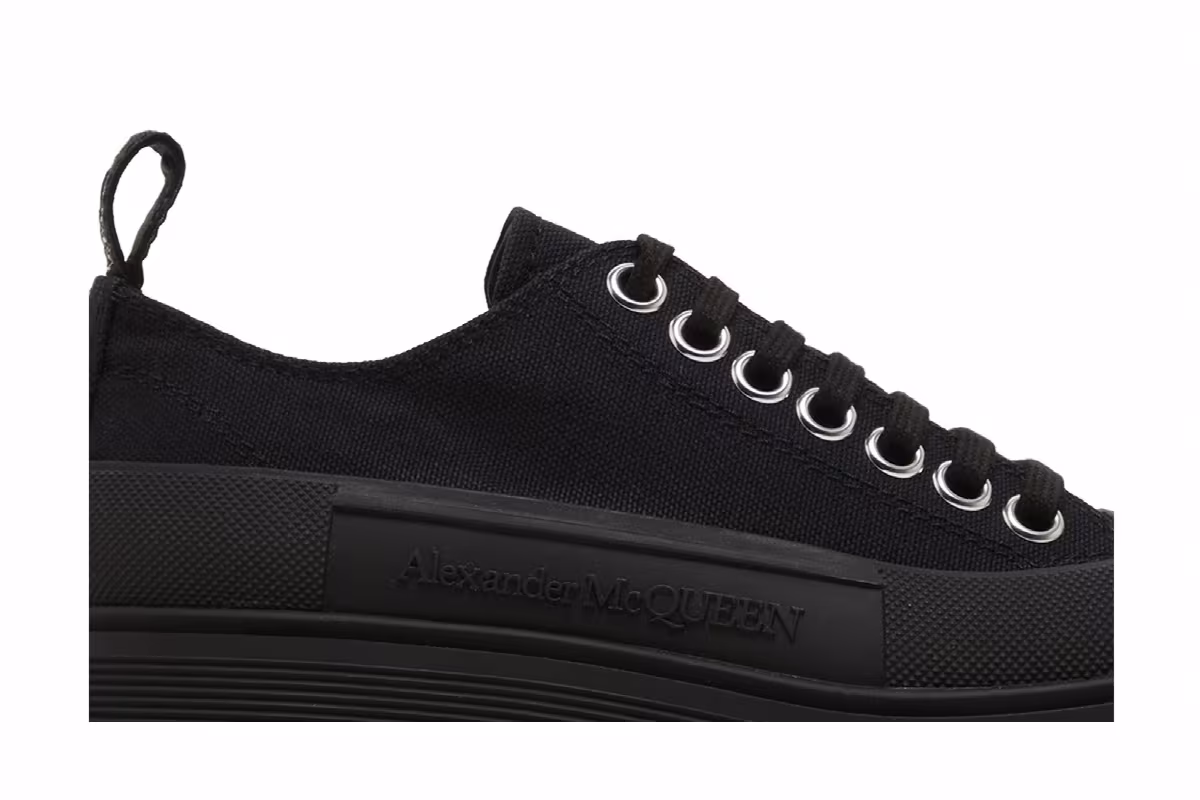 Alexander McQueen Women's Tread Slick Lace Up Triple Black, view 3