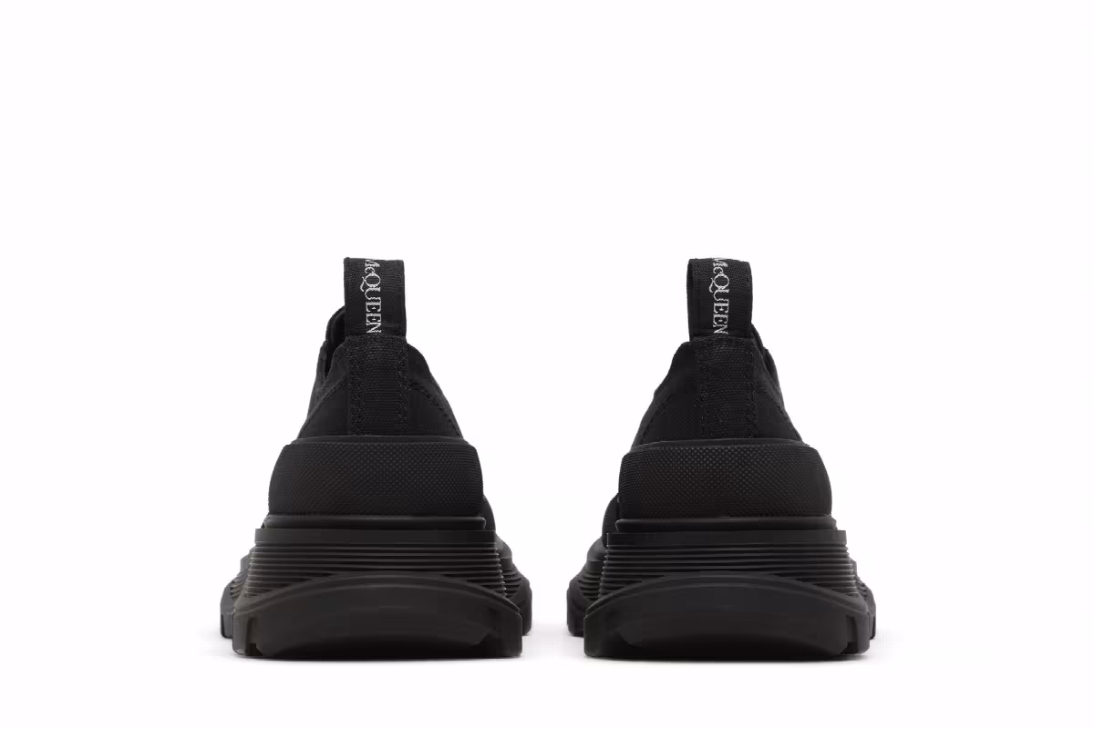 Alexander McQueen Women's Tread Slick Lace Up Triple Black, view 7
