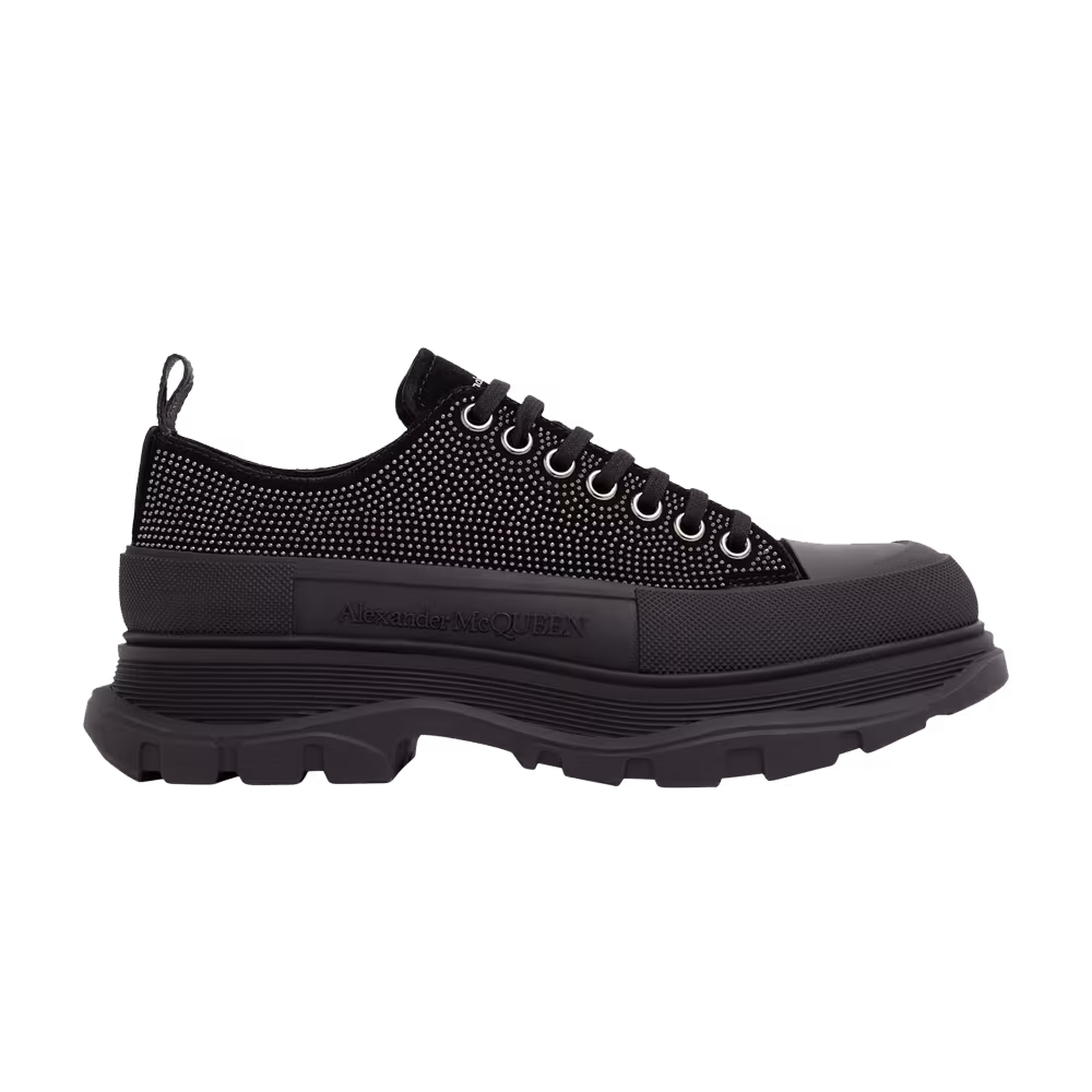 Alexander McQueen Tread Slick Lace-Up Black Embellished Studs