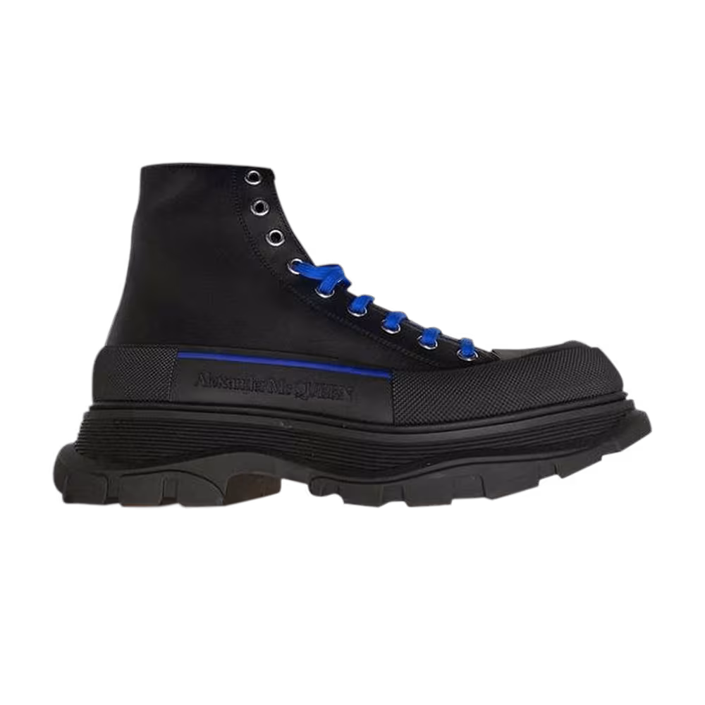 Alexander McQueen Tread Slick Boot Black Ultramarine