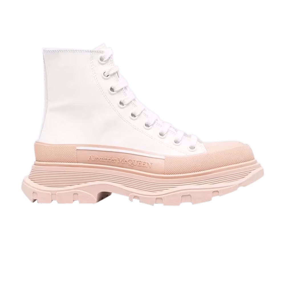 Alexander McQueen Women's Tread Slick Boot White Tea Rose