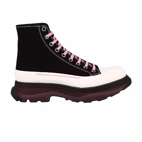 Alexander McQueen Tread Slick Boots 'Black Blossom Pink'