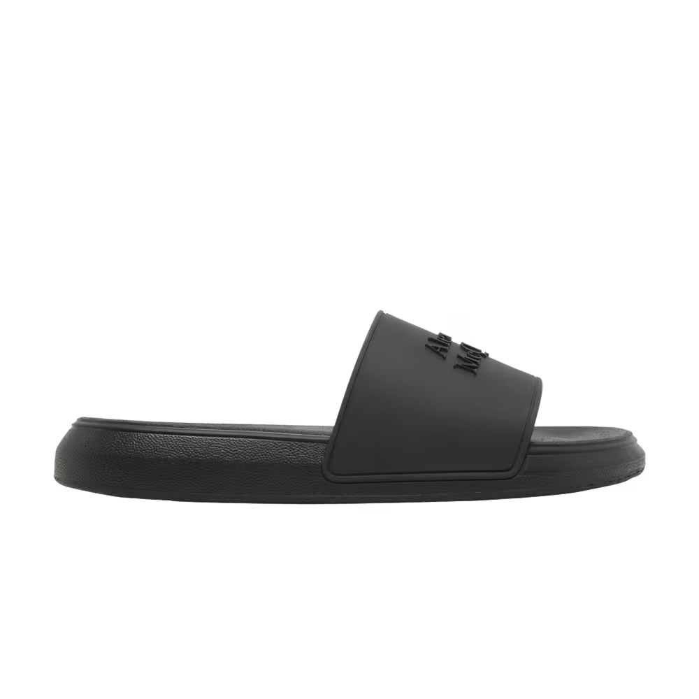 Alexander Mcqueen Women's Logo Slides Black