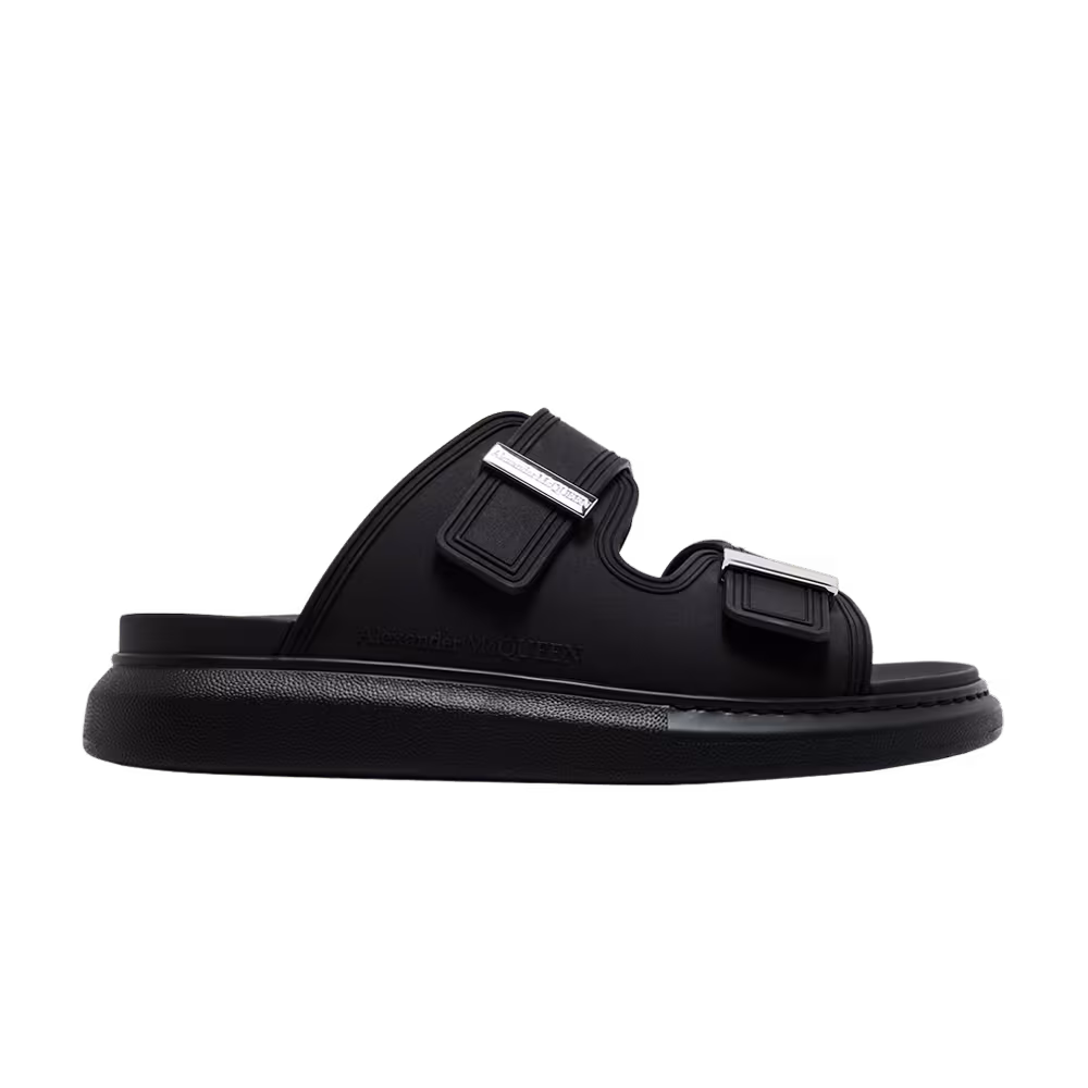 Alexander McQueen Hybrid Double Buckle Sandal Black