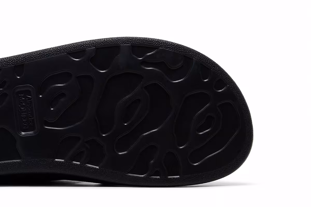 Alexander McQueen Hybrid Double Buckle Sandal Black, view 6