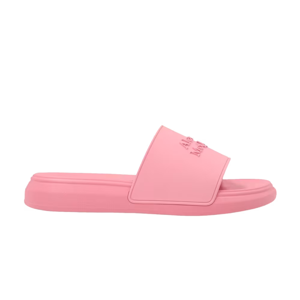 Alexander McQueen Women's Logo Slides Pastel Pink