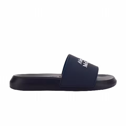 Alexander McQueen Wmns Logo Slides 'Navy'