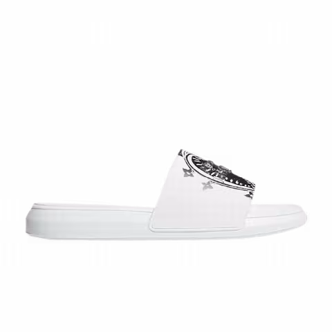 Alexander McQueen Pool Slide 'Heart Logo - White'