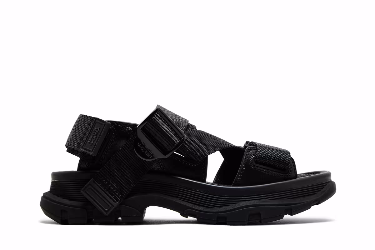 Alexander McQueen Women's Tread Sandal Black, view 2