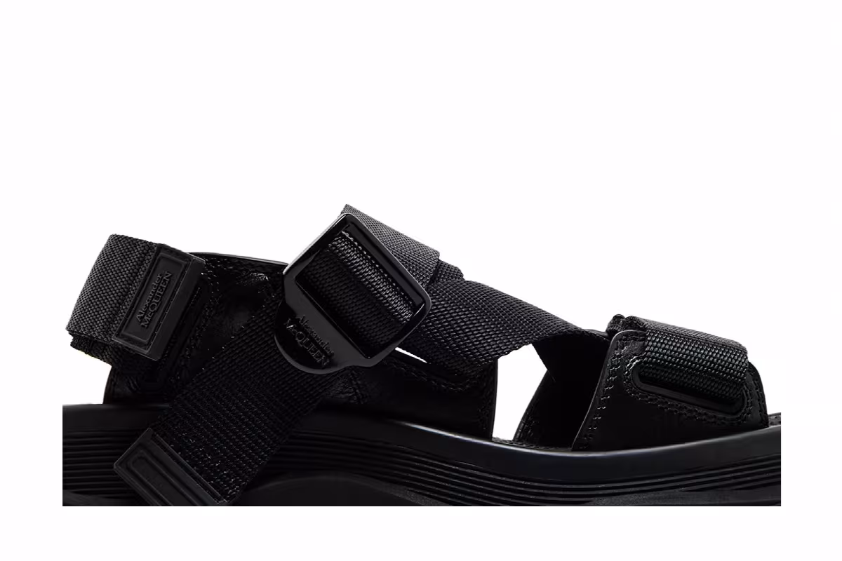 Alexander McQueen Women's Tread Sandal Black, view 3