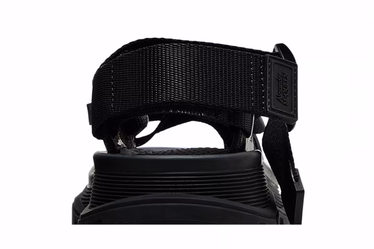 Alexander McQueen Women's Tread Sandal Black, view 8