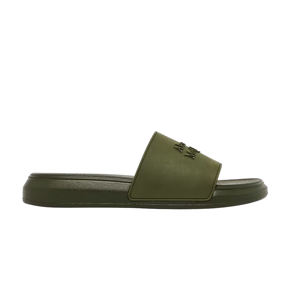 Alexander McQueen Pool Slide Forest Green