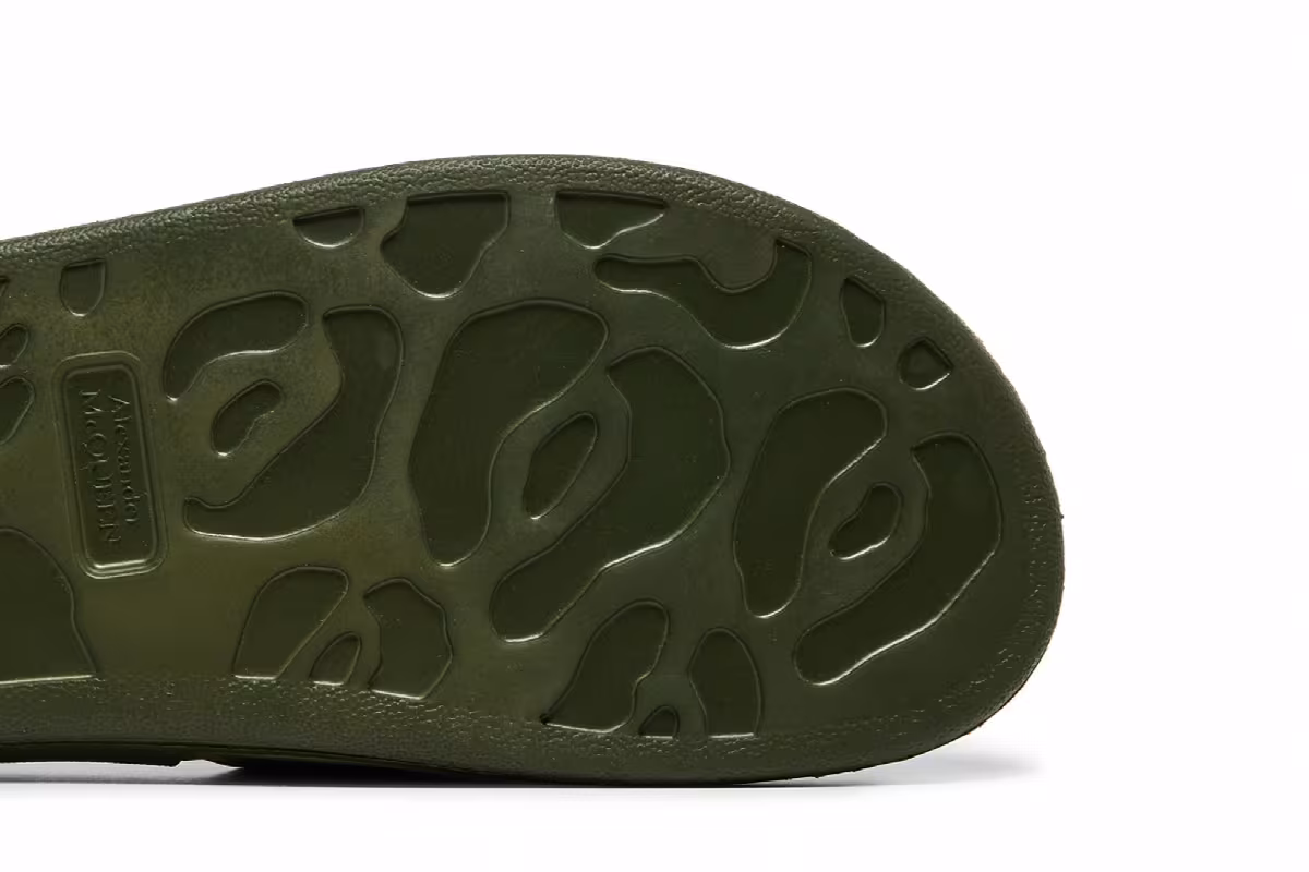 Alexander McQueen Pool Slide Forest Green, view 6