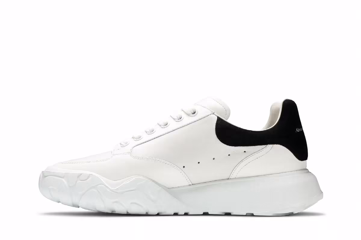 Alexander McQueen Oversized Court Trainer White Black, view 4