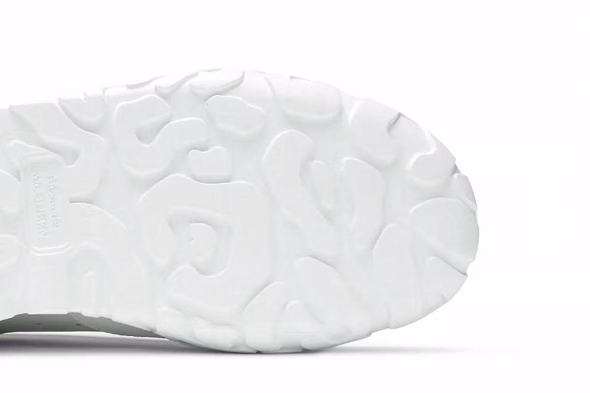 Alexander McQueen Oversized Court Trainer White Black, view 6